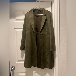 Beautiful Arm/olive green suede jacket.